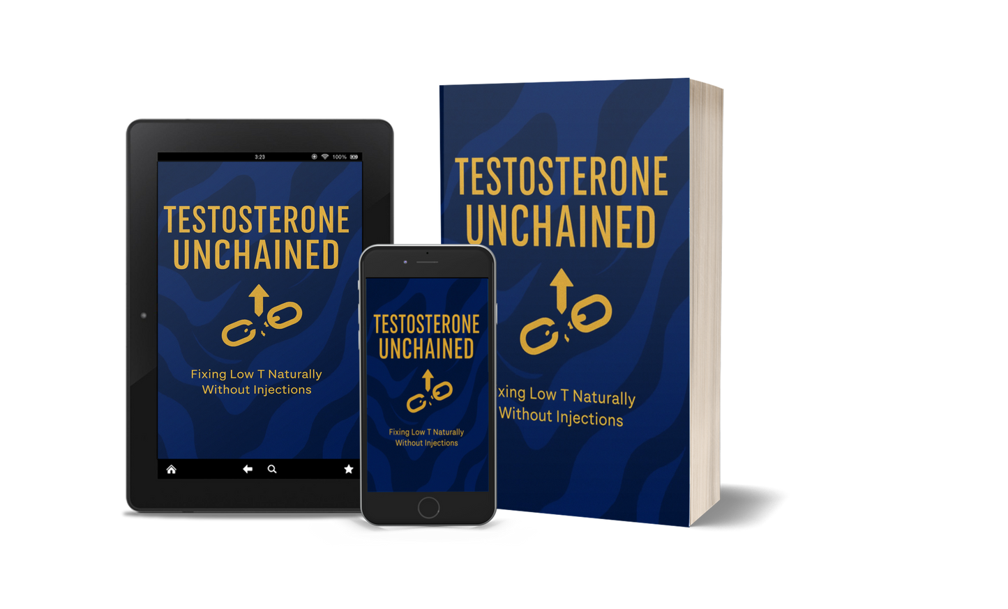 Testosterone Unchained book, phone and tablet cover