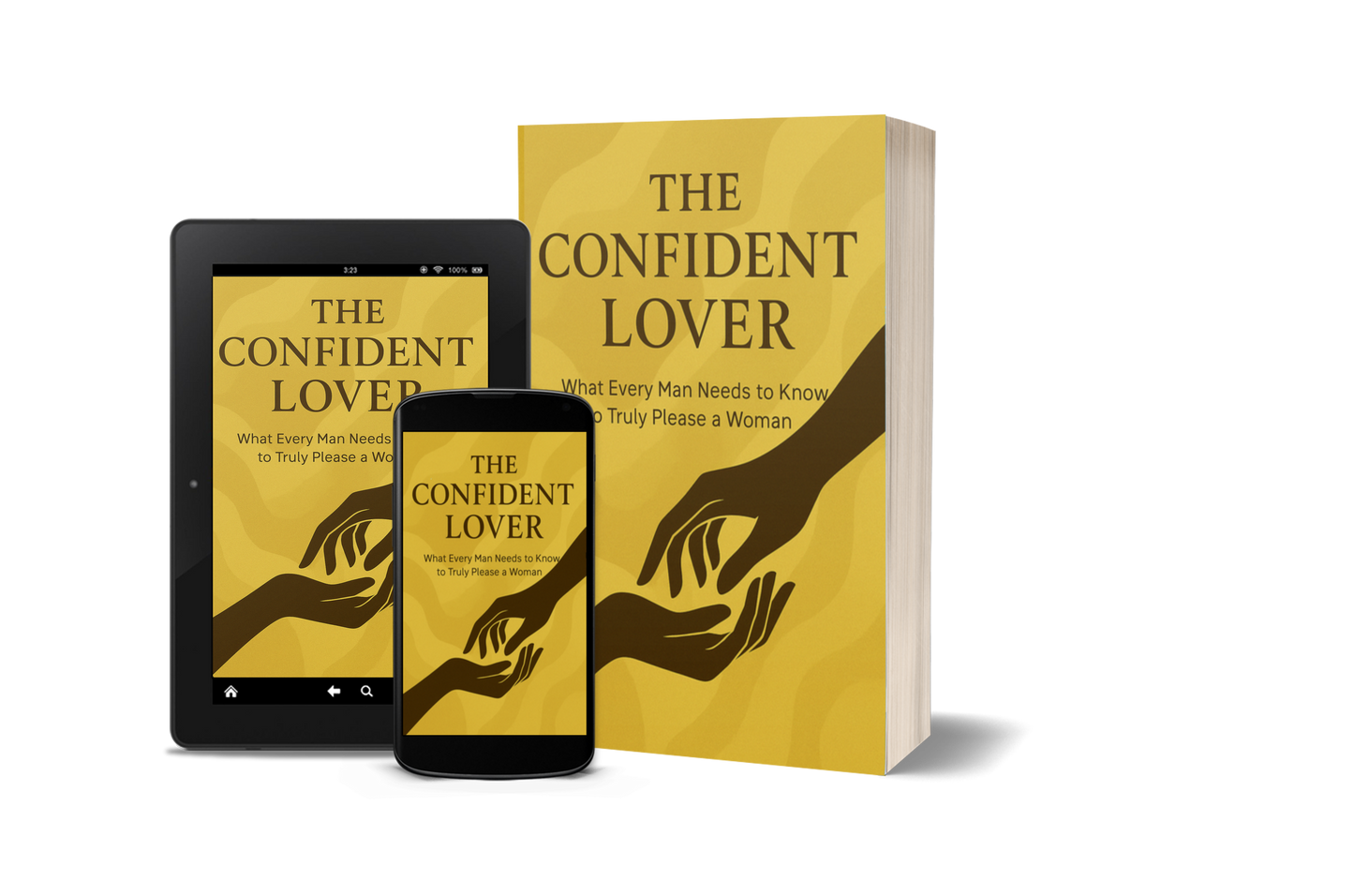 The Confident Lover book, phone and tablet cover