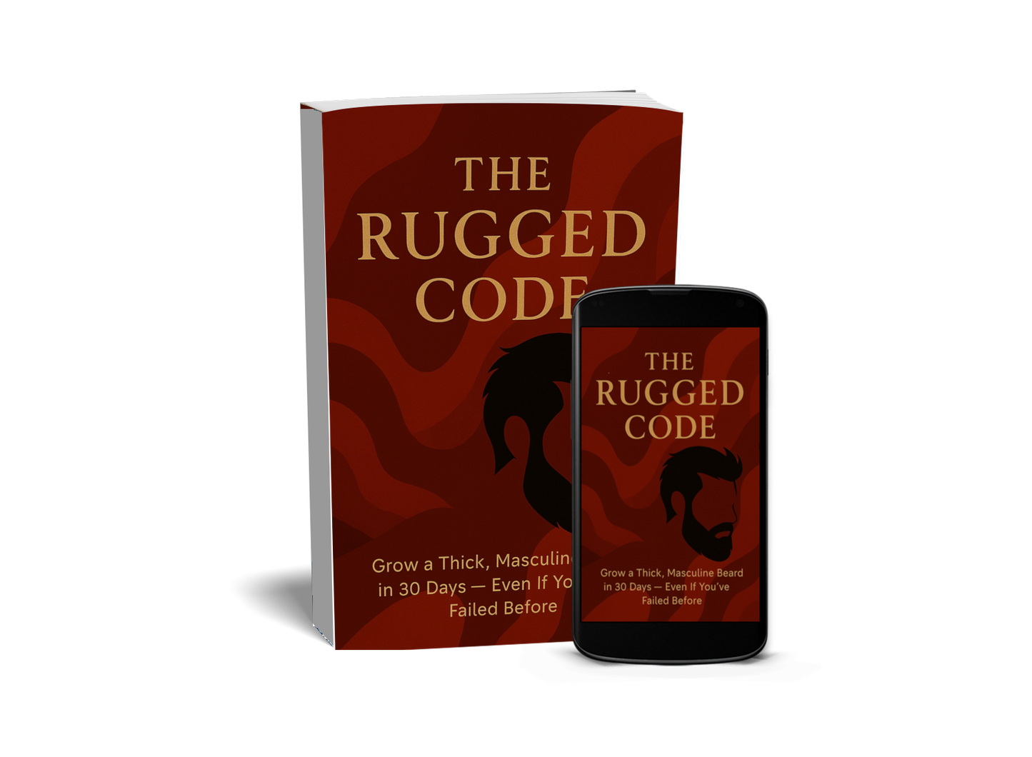 The Rugged Code phone and book cover