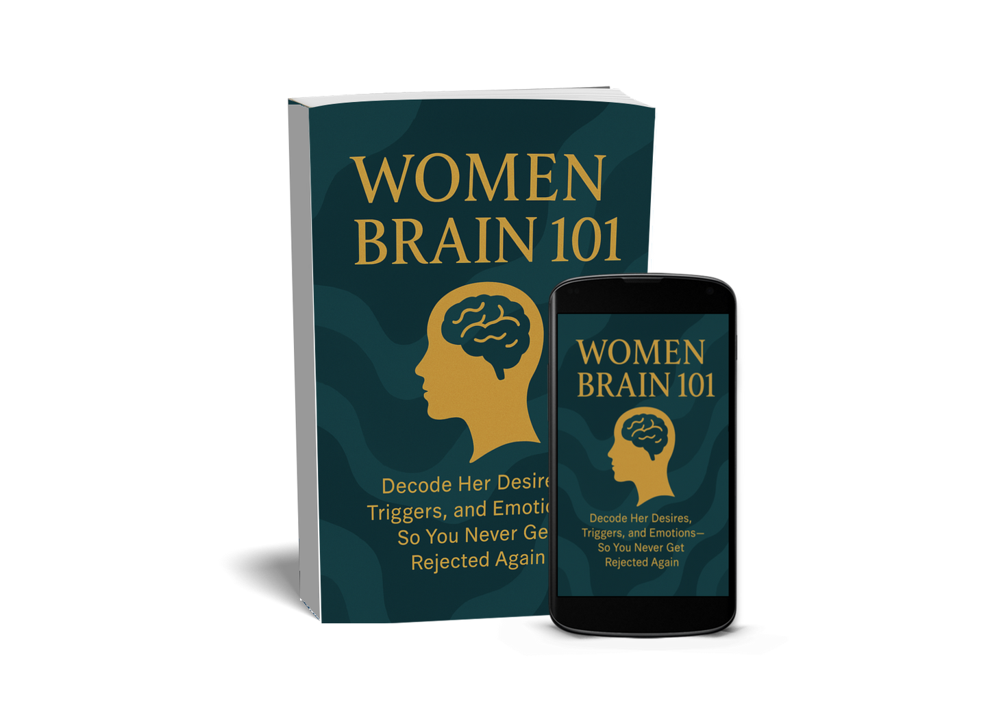 women brain 101 book and phone cover