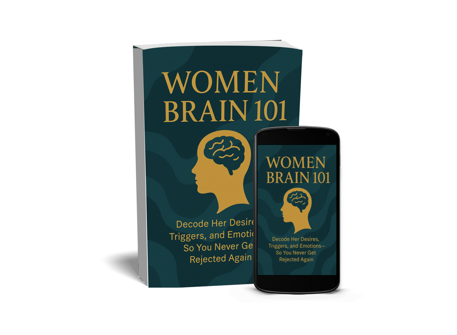 women brain 101 book and phone cover