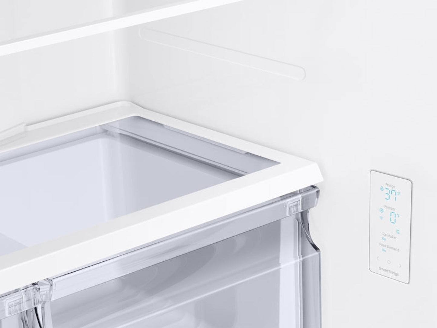 SAMSUNG 32" 17.5 cu. ft. Counter Depth 3-Door French Door Smart Refrigerator in Stainless Steel with Ice Maker - RF18A5101SRAA