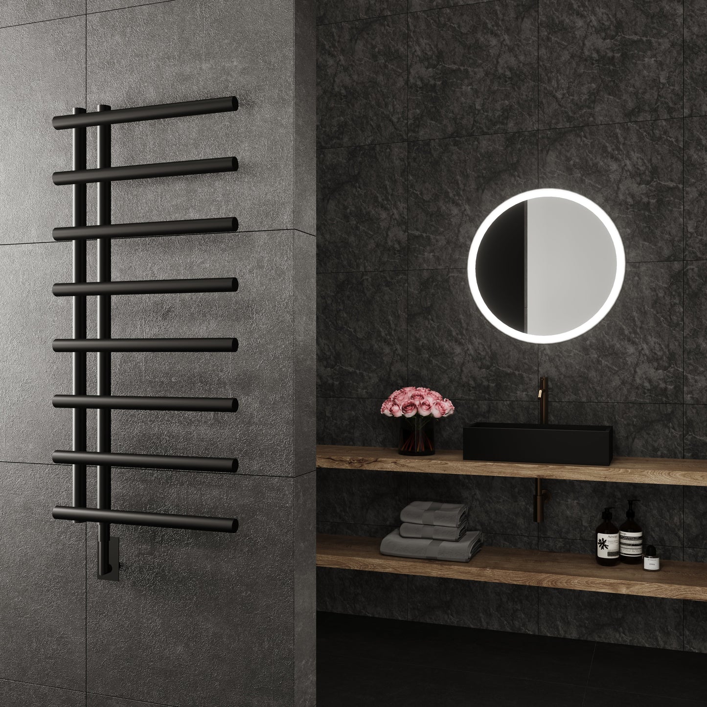 Paris Mirror Selene Wall Mounted Electric Towel Warmer in Chrome - SELECHR15