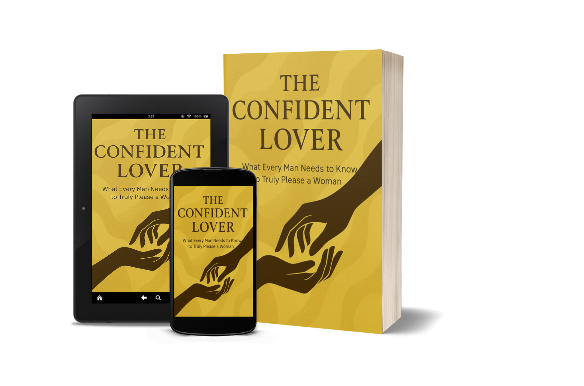 The Confident Lover book, phone and tablet cover