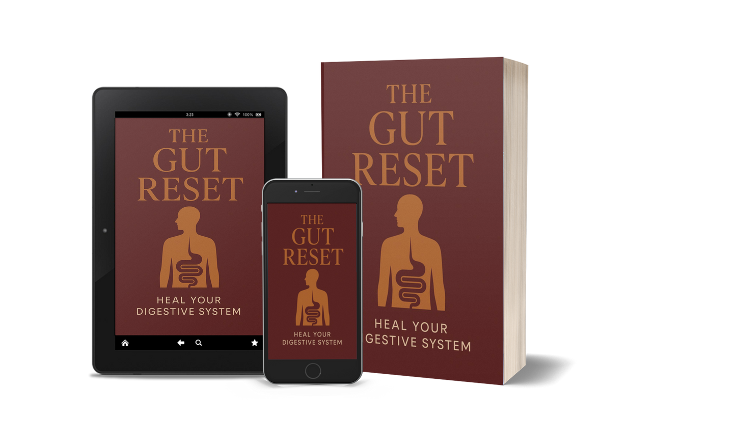The Gut Reset book, phone and tablet cover