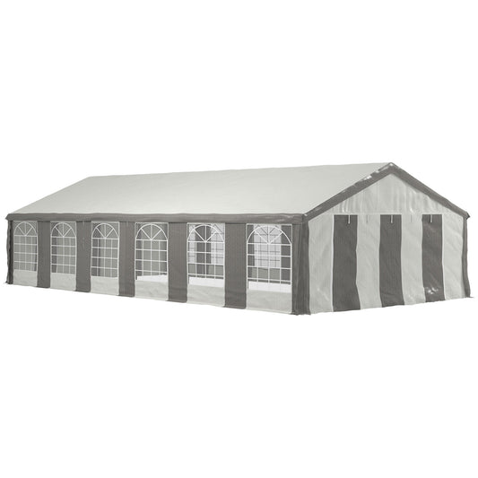 Outsunny 20' x 40' Heavy-Duty Outdoor Party Tent with Sidewalls, Gray - 84C-020V00GY