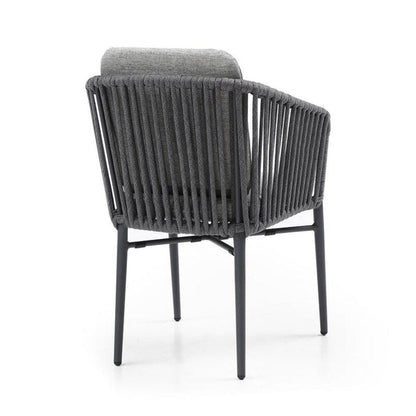 Whiteline Modern Living Lynn Outdoor Dining Armchair- DAC1837-LGRY